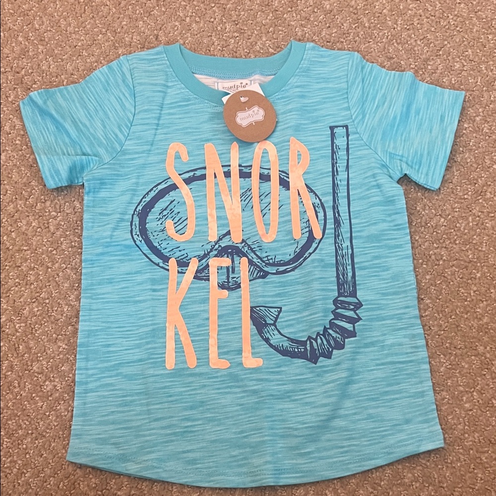 Mud Pie Blue Snorkel Graphic Tee